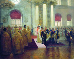Венчание Николая II Репин