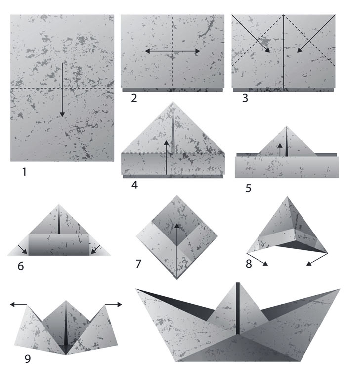 Оригами Кораблик из бумаги | Origami paper Boat | Оригами, Оригами лягушка, Бумага